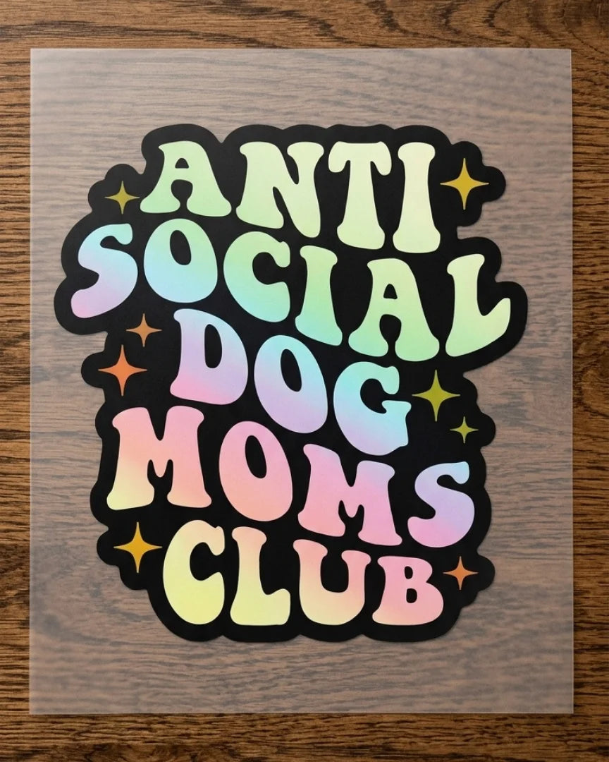 Anti Social Dog Mom | Iron-on Patch | Pawfect Vibes
