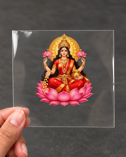 Lakshmi Padma hard surface patch on clear film