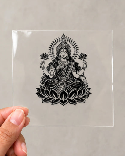 Lakshmi Silhouette hard surface patch on clear film