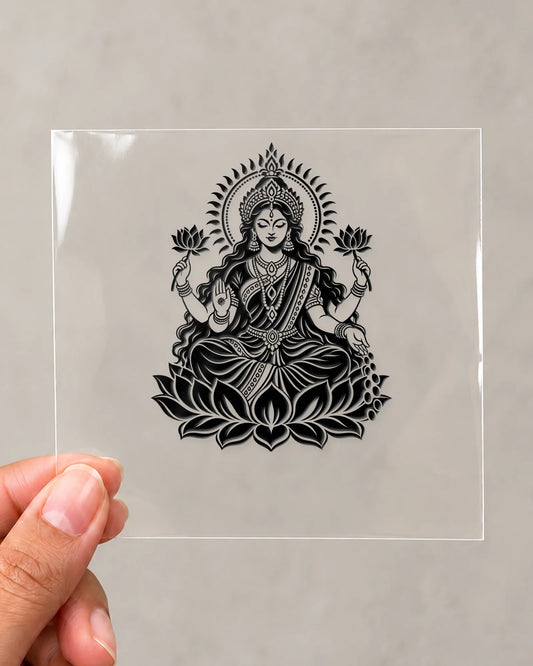 Lakshmi Silhouette hard surface patch on clear film