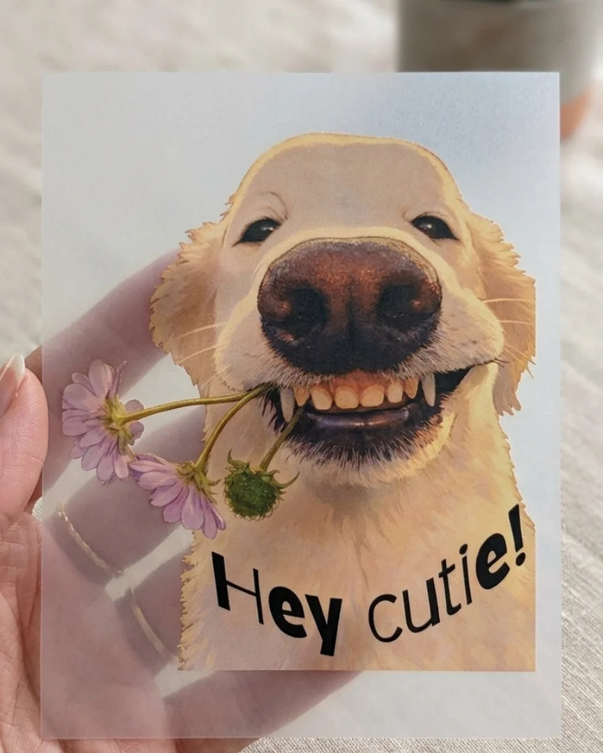 Hey Cutie | Iron-on Patch | Pawfect Vibes