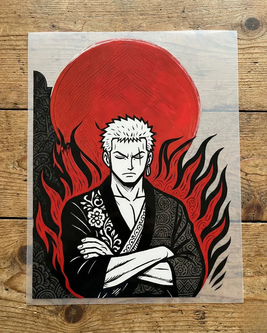 Crimson Flame Sentinel | Iron-on Patch | Animeverse 2.0