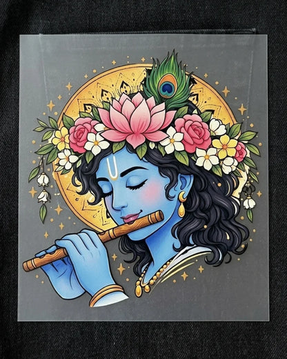 Blossom Krishna | Iron-on Patch | Divine Blessing