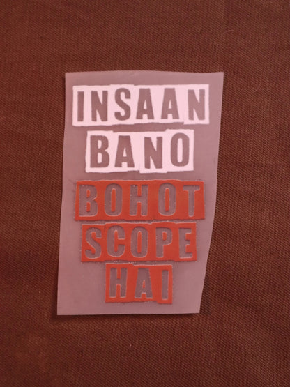 Insaan Bano | Iron-on Patch | Bindaas Bol