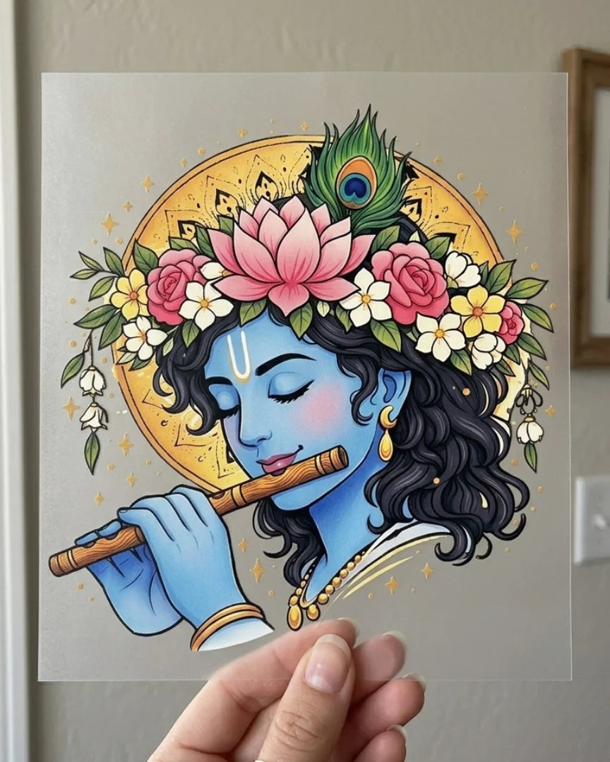 Blossom Krishna | Iron-on Patch | Divine Blessing