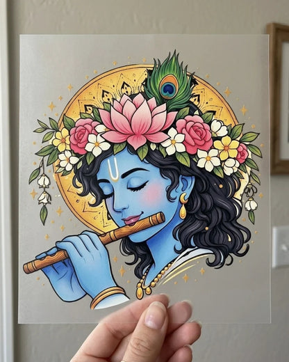 Blossom Krishna | Iron-on Patch | Divine Blessing