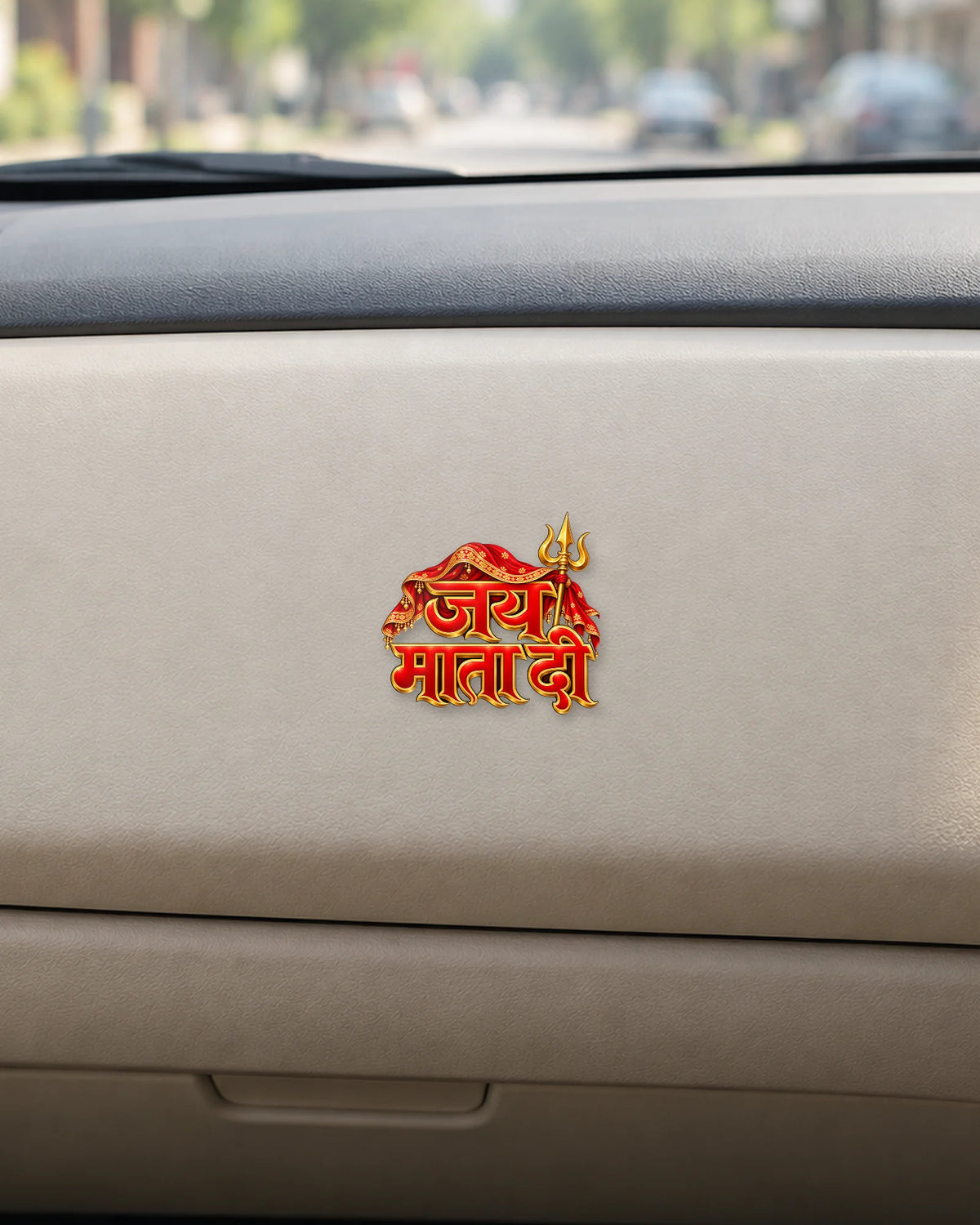 Jai Mata Di hard surface patch mockup