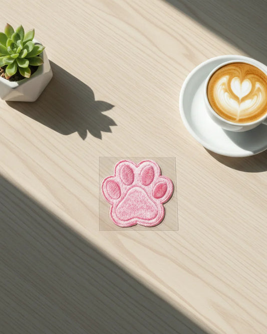 Pink Paw | Iron-on Patch | Cottagecore