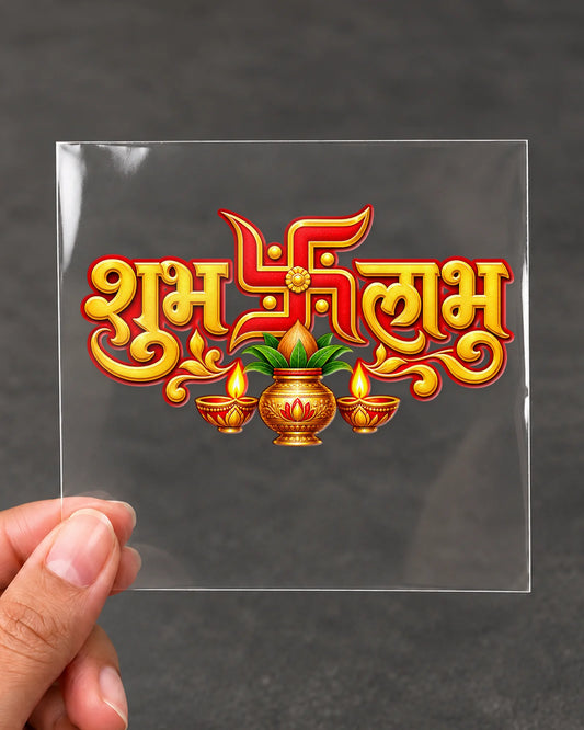 Shubh Labh hard surface patch on clear film