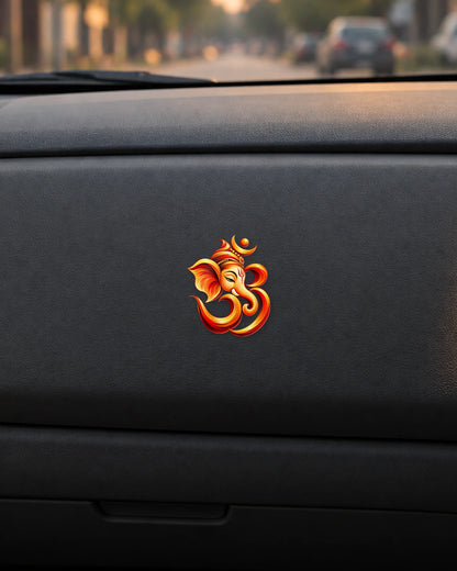 Omkar Ganesha hard surface patch mockup