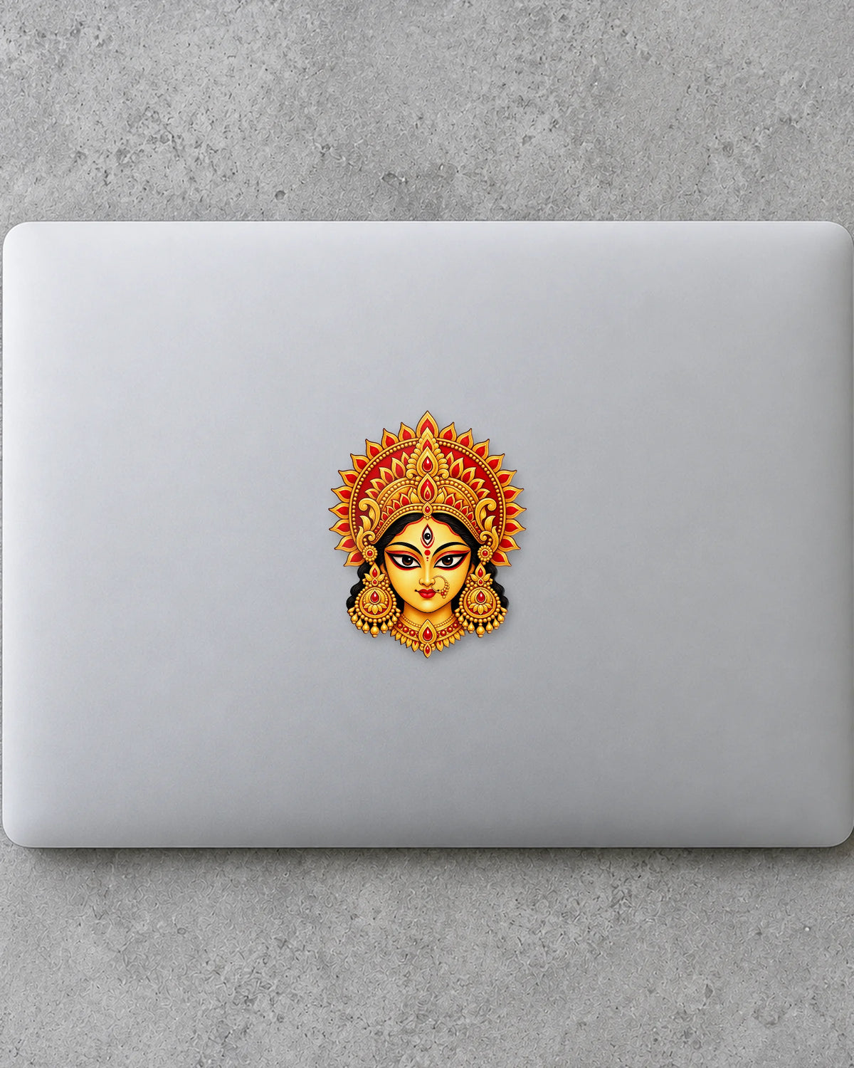Maa Durga Mukh hard surface patch mockup