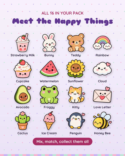 Happy Things: all 16 pieces