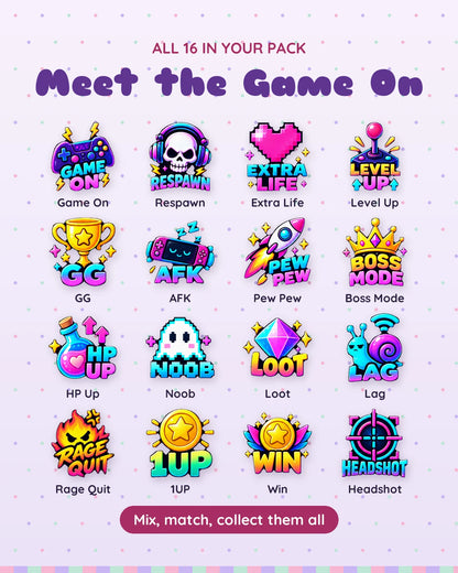 Game On: all 16 pieces