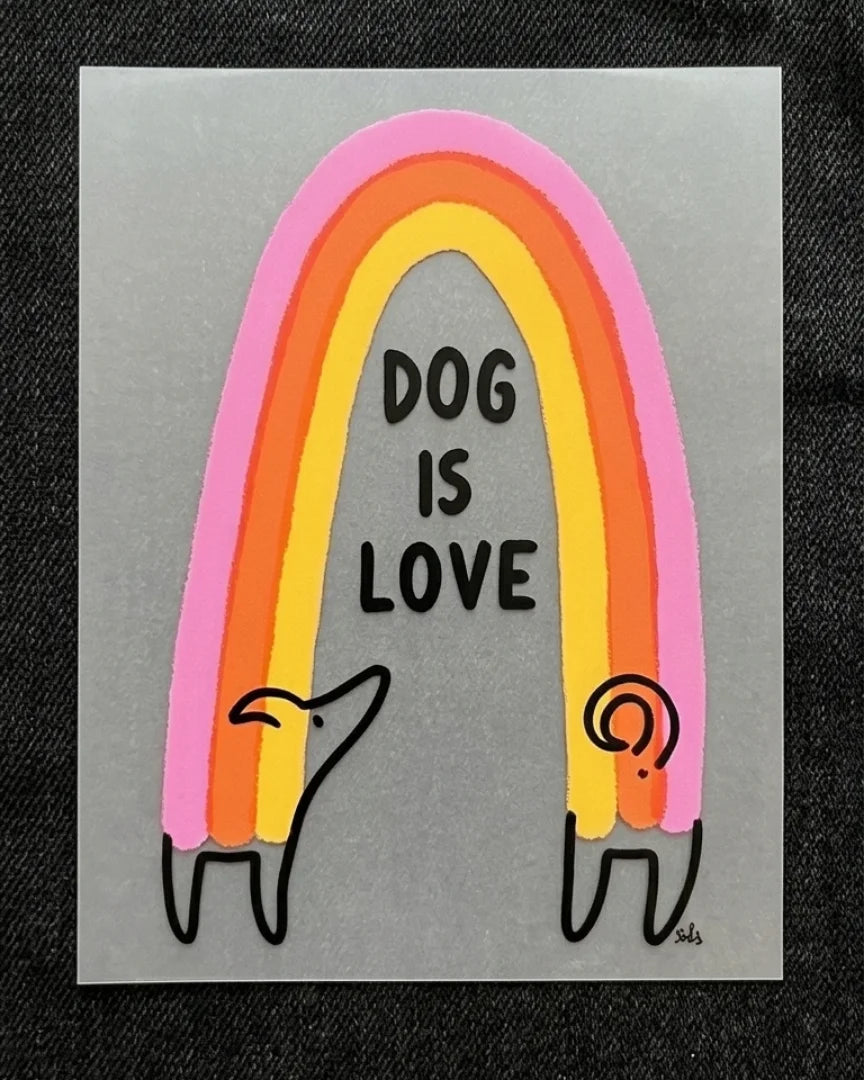 Dog Is Love | Iron-on Patch | Pawfect Vibes