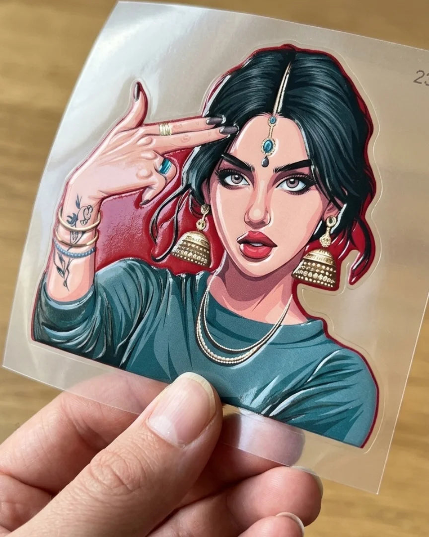 Desi Baddie Energy | Hard Surface Patch | Girlie Pop