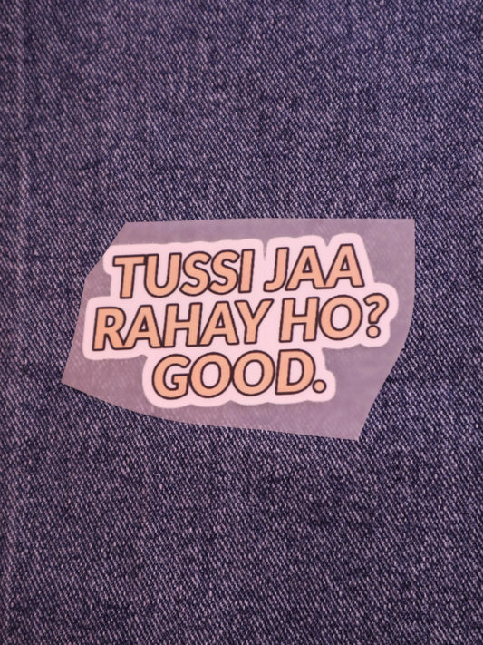 Tussi Jaa Rahe Ho? | Iron-on Patch | Bindaas Bol