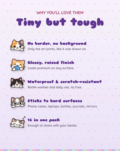 Peeking Cats mini patches: features