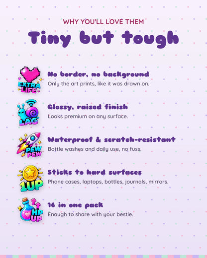 Game On mini patches: features