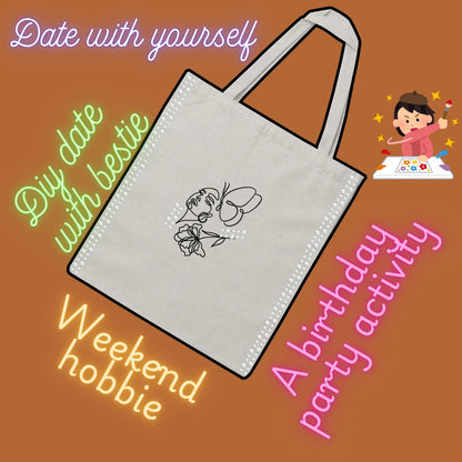 DIY Date Kit - Design your tote bag | perfect for weekend DIY activity with your loved ones