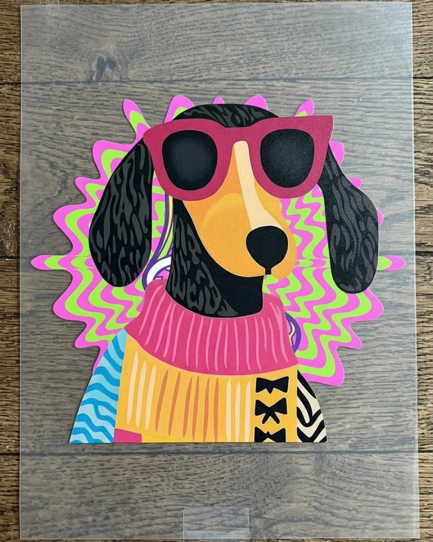 Neon Sausage | Iron-on Patch | Pawfect Vibes