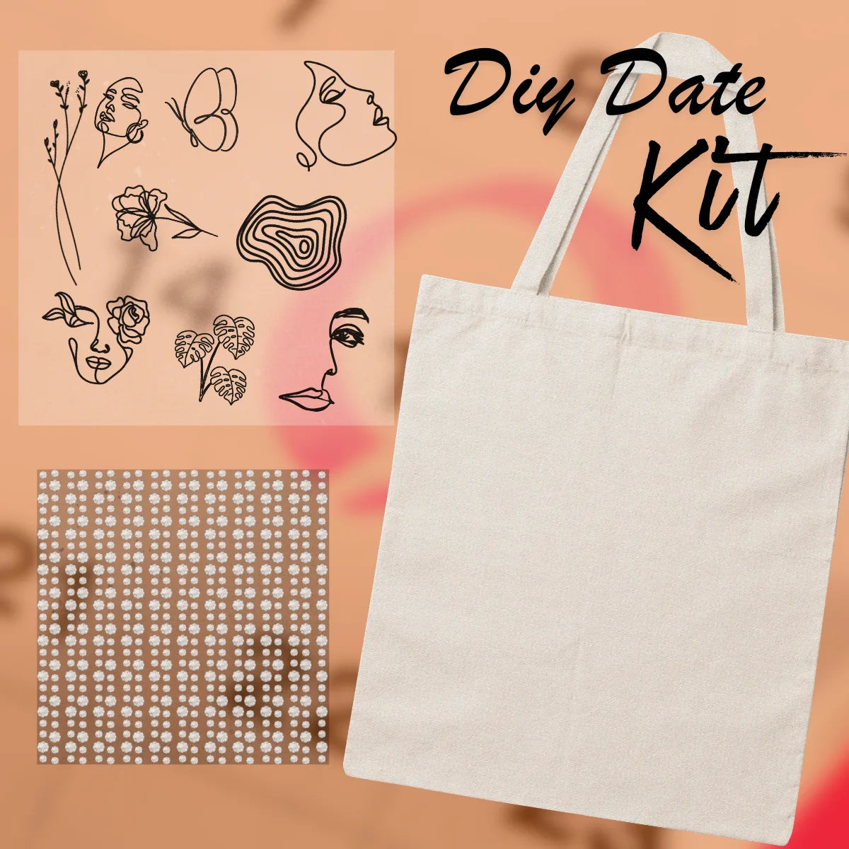 DIY Date Kit - Design your tote bag | perfect for weekend DIY activity with your loved ones