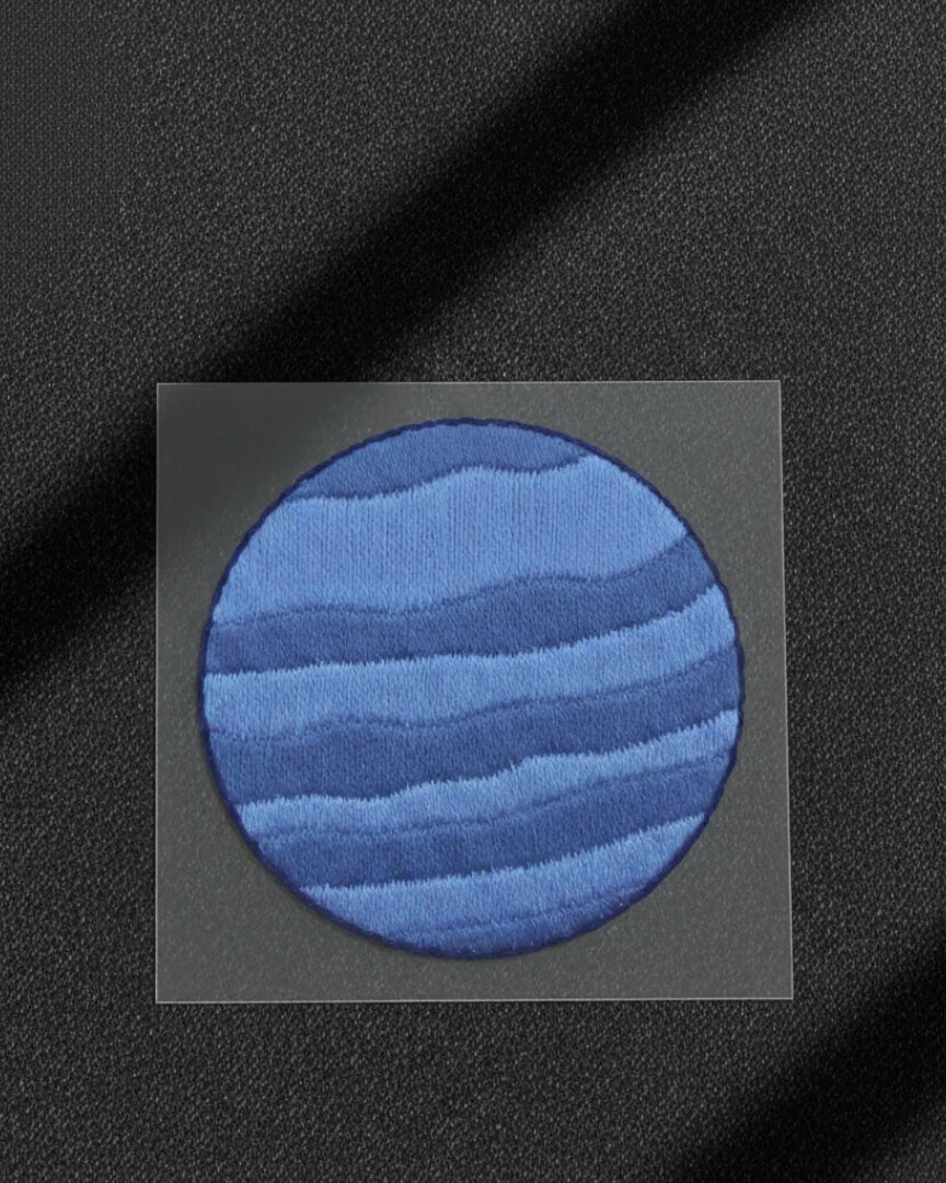Blue Orbit | Iron-on Patch | Cosmic Threads