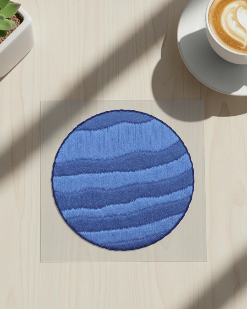 Blue Orbit | Iron-on Patch | Cosmic Threads