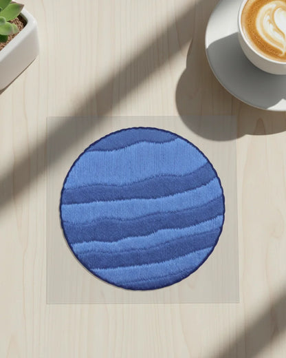 Blue Orbit | Iron-on Patch | Cosmic Threads