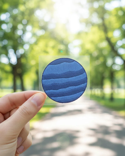 Blue Orbit | Iron-on Patch | Cosmic Threads