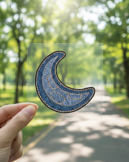 Indigo Moon | Iron-on Patch | Cosmic Threads