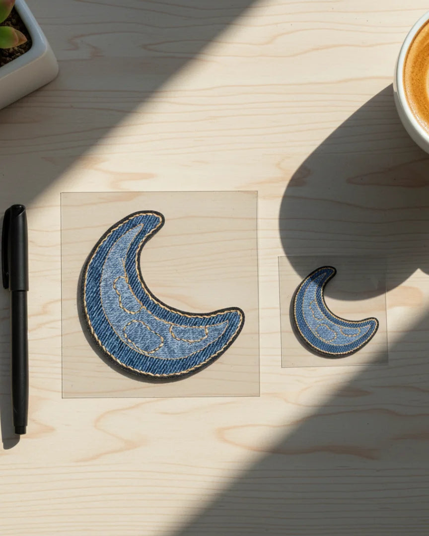 Indigo Moon | Iron-on Patch | Cosmic Threads