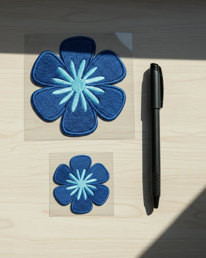 Blue Bloom | Iron-on Patch | Cosmic Threads