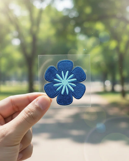 Blue Bloom | Iron-on Patch | Cosmic Threads