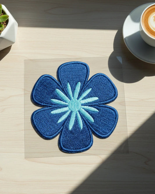 Blue Bloom | Iron-on Patch | Cosmic Threads