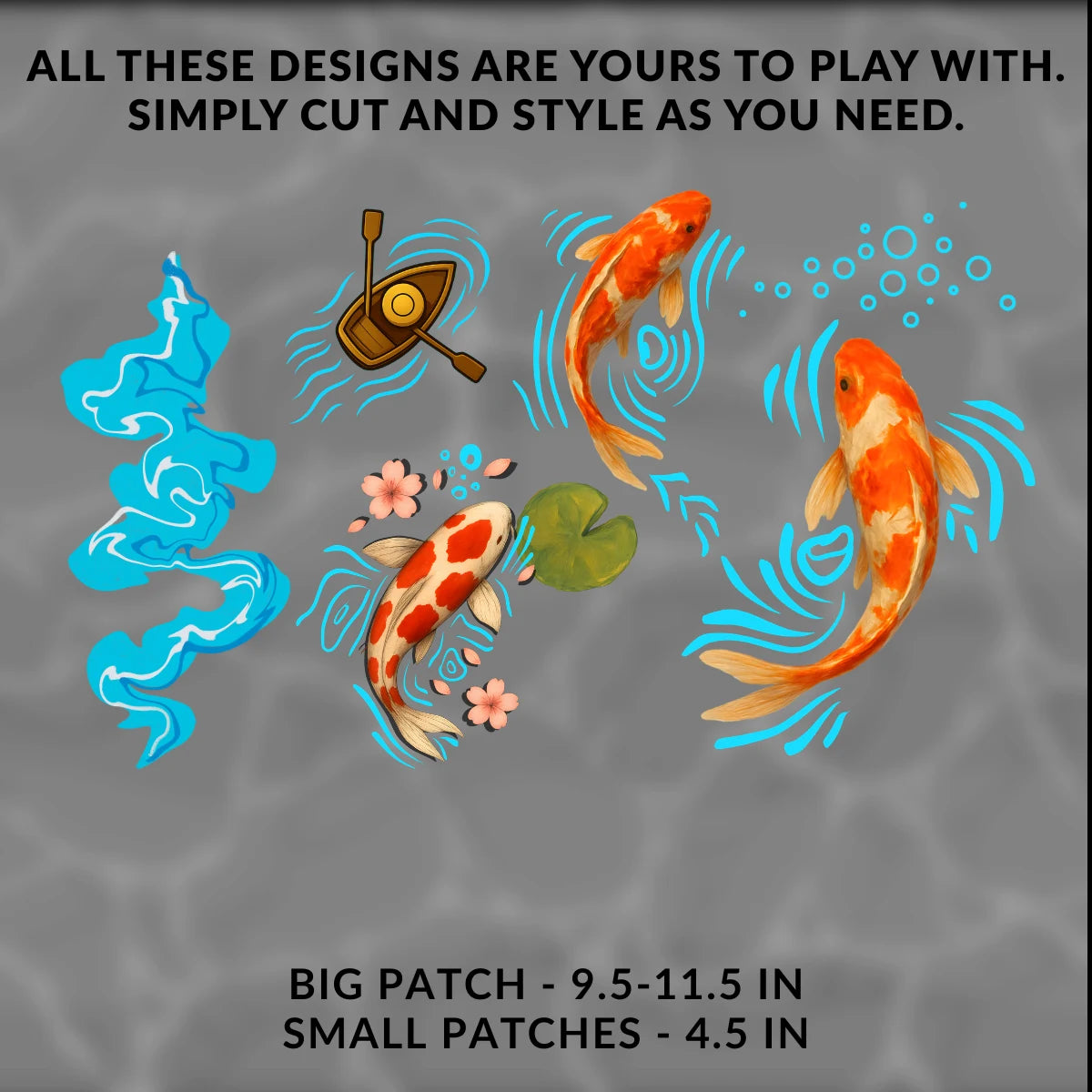 Koi flow | Upgrade Pack | Iron-On Patch Set