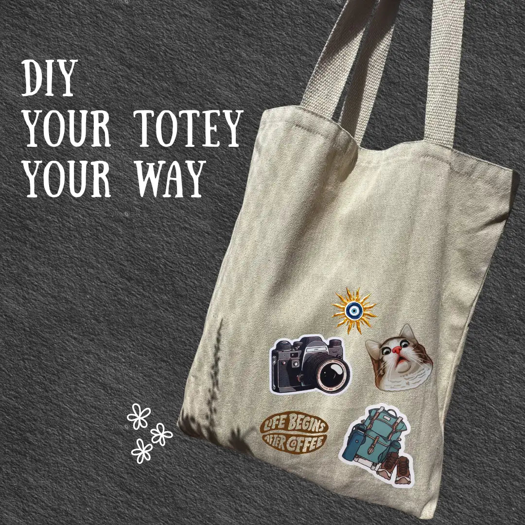 TOTEY - The Tote Bag | 300 GSM | Recycled Fabric | Sustainable DIY