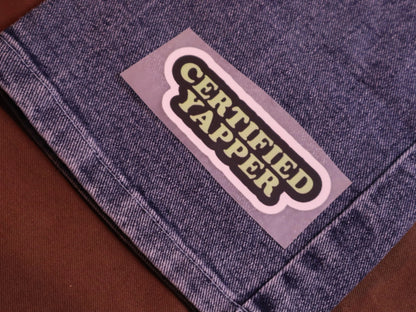 Certified Yapper | Iron-on Patch | Bindaas Bol