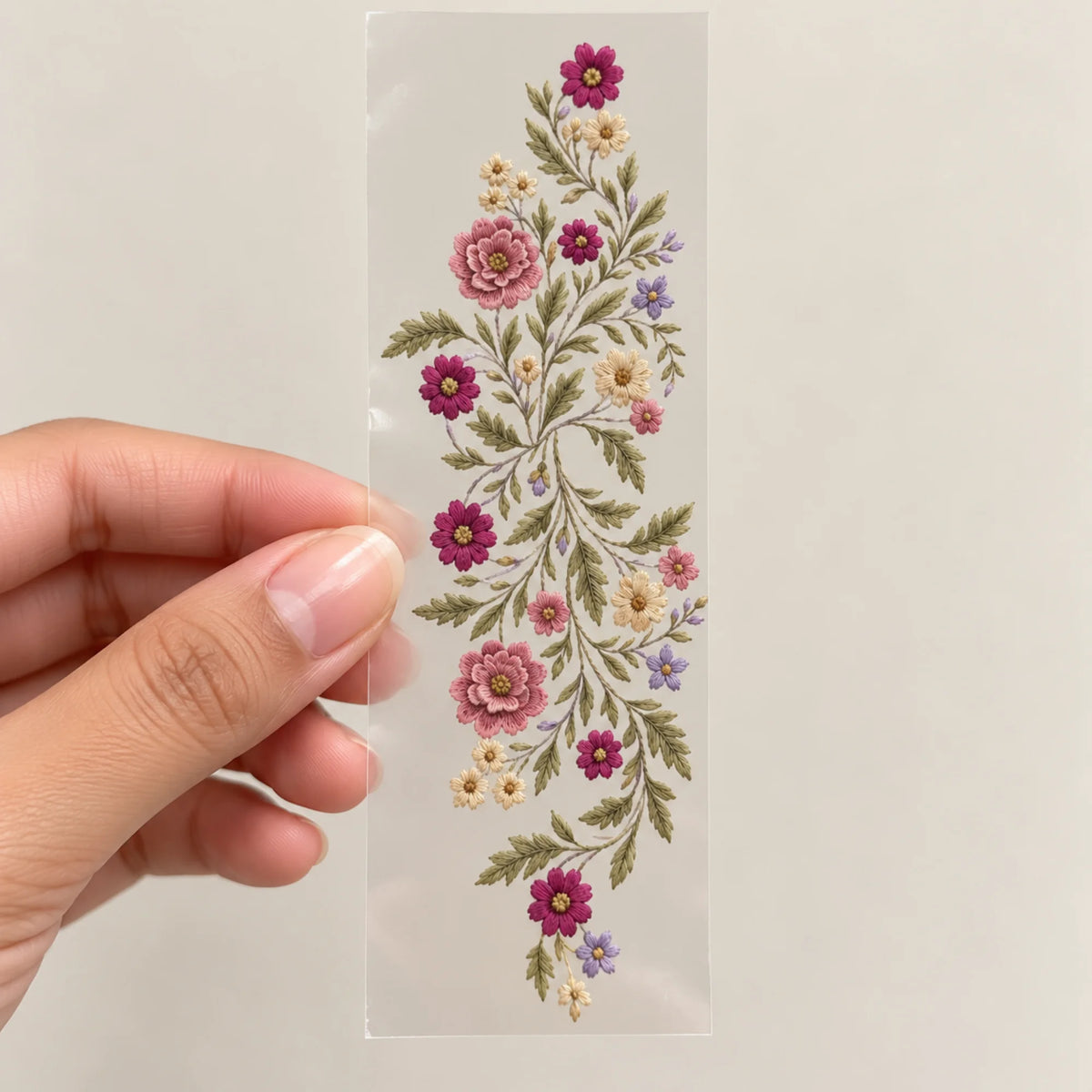 Blush Botanica embroidery-look iron-on patch | Thread Theory