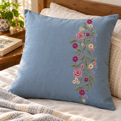 Blush Botanica embroidery-look iron-on patch | Thread Theory