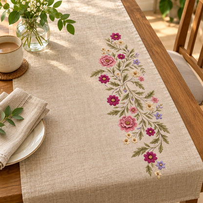 Blush Botanica embroidery-look iron-on patch | Thread Theory