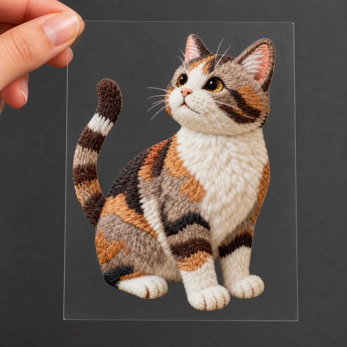 Calico Cutie embroidery-look iron-on patch | Thread Theory