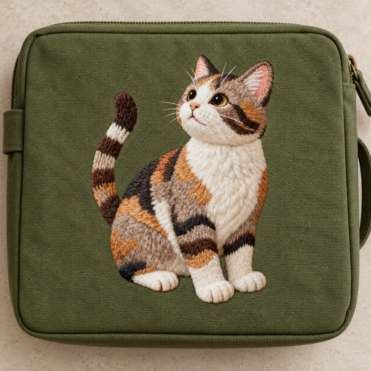 Calico Cutie embroidery-look iron-on patch | Thread Theory