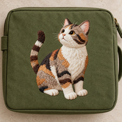 Calico Cutie embroidery-look iron-on patch | Thread Theory