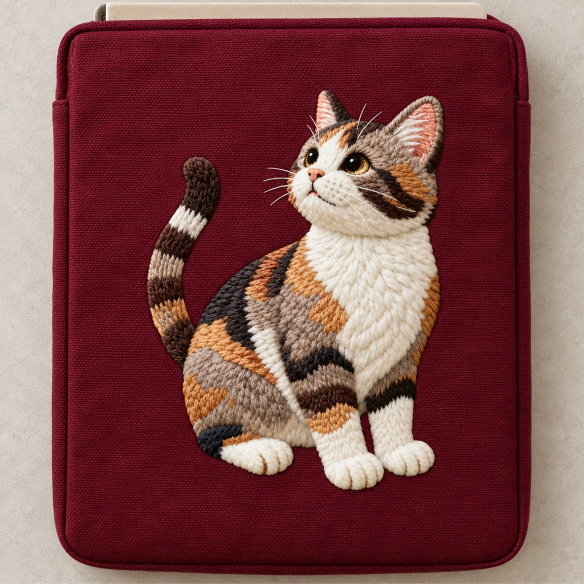 Calico Cutie embroidery-look iron-on patch | Thread Theory