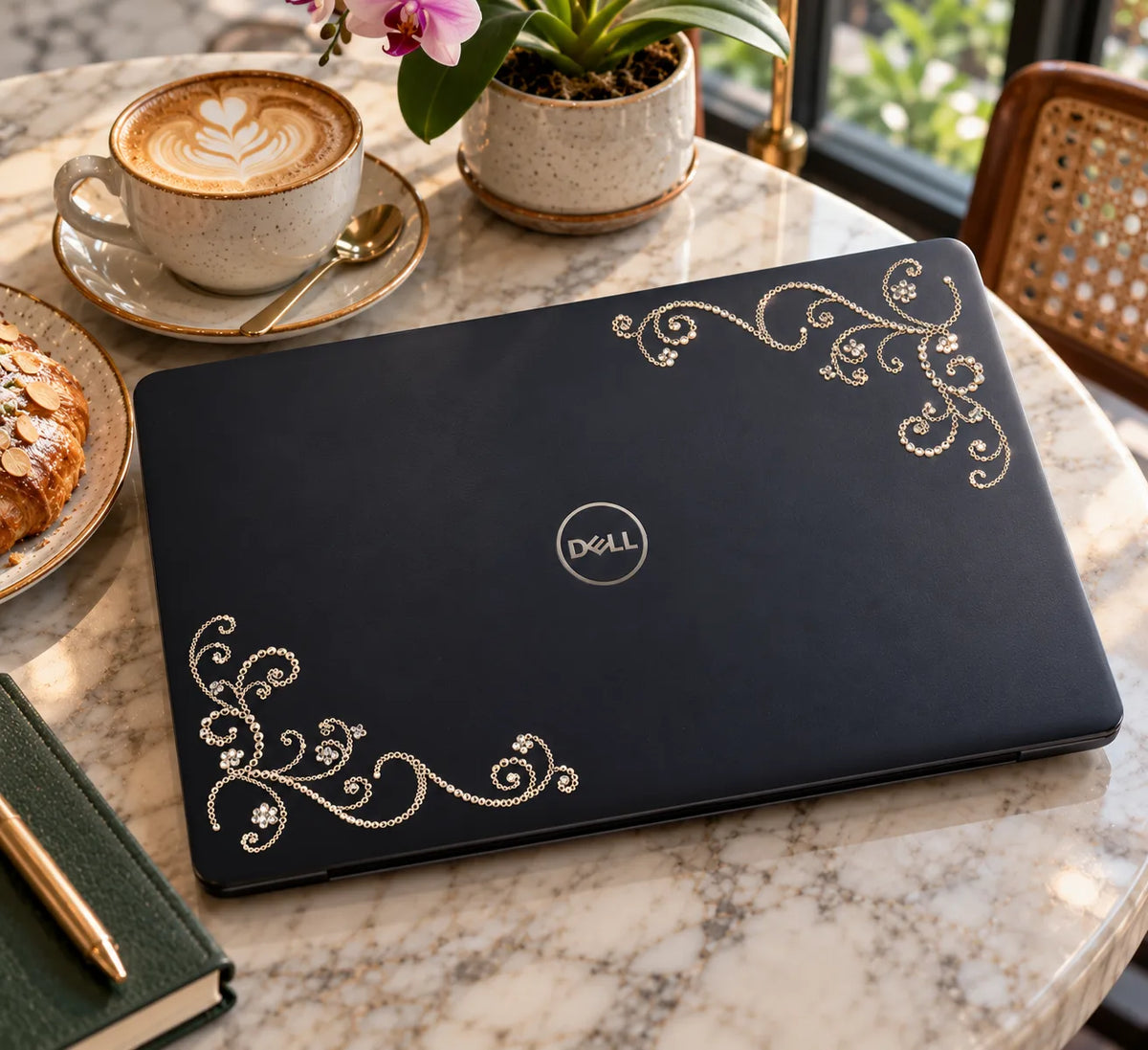 Pearl Flourish | Laptop Makeover Pack | Hard Surface Patches Set