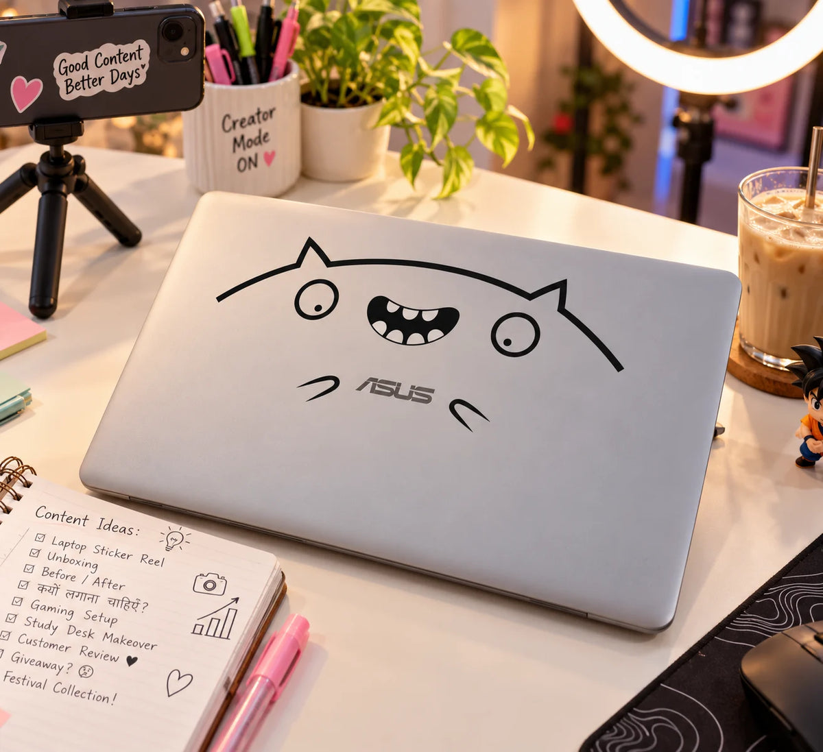 Whisker Monster | Laptop Makeover Pack | Hard Surface Patches Set