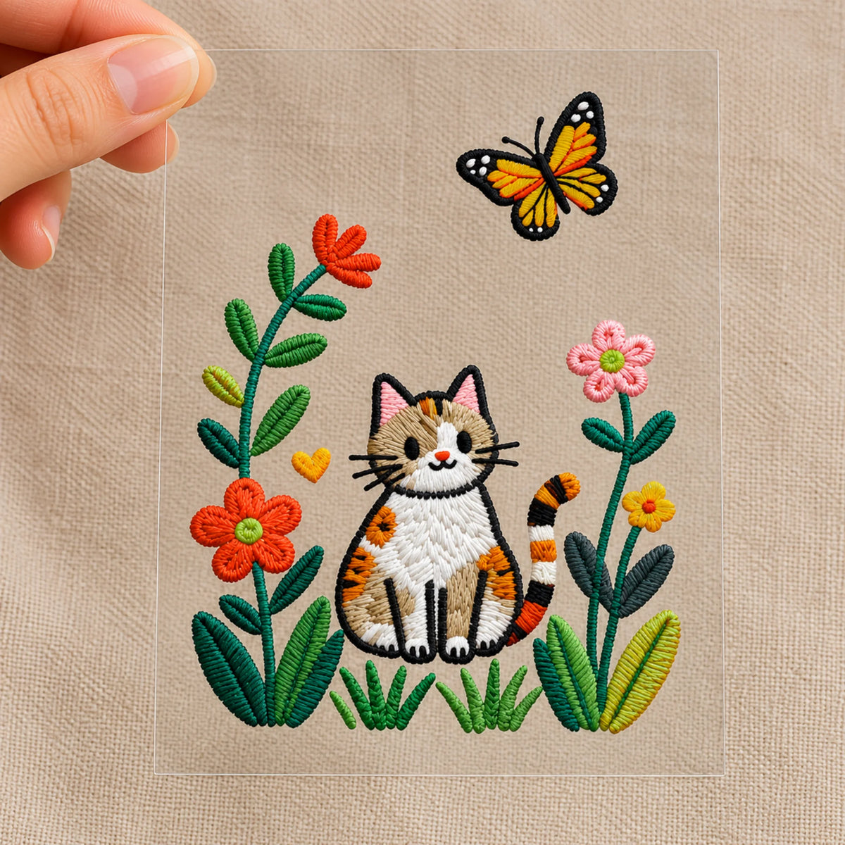 Furr & Petals embroidery-look iron-on patch | Thread Theory