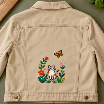 Furr & Petals embroidery-look iron-on patch | Thread Theory