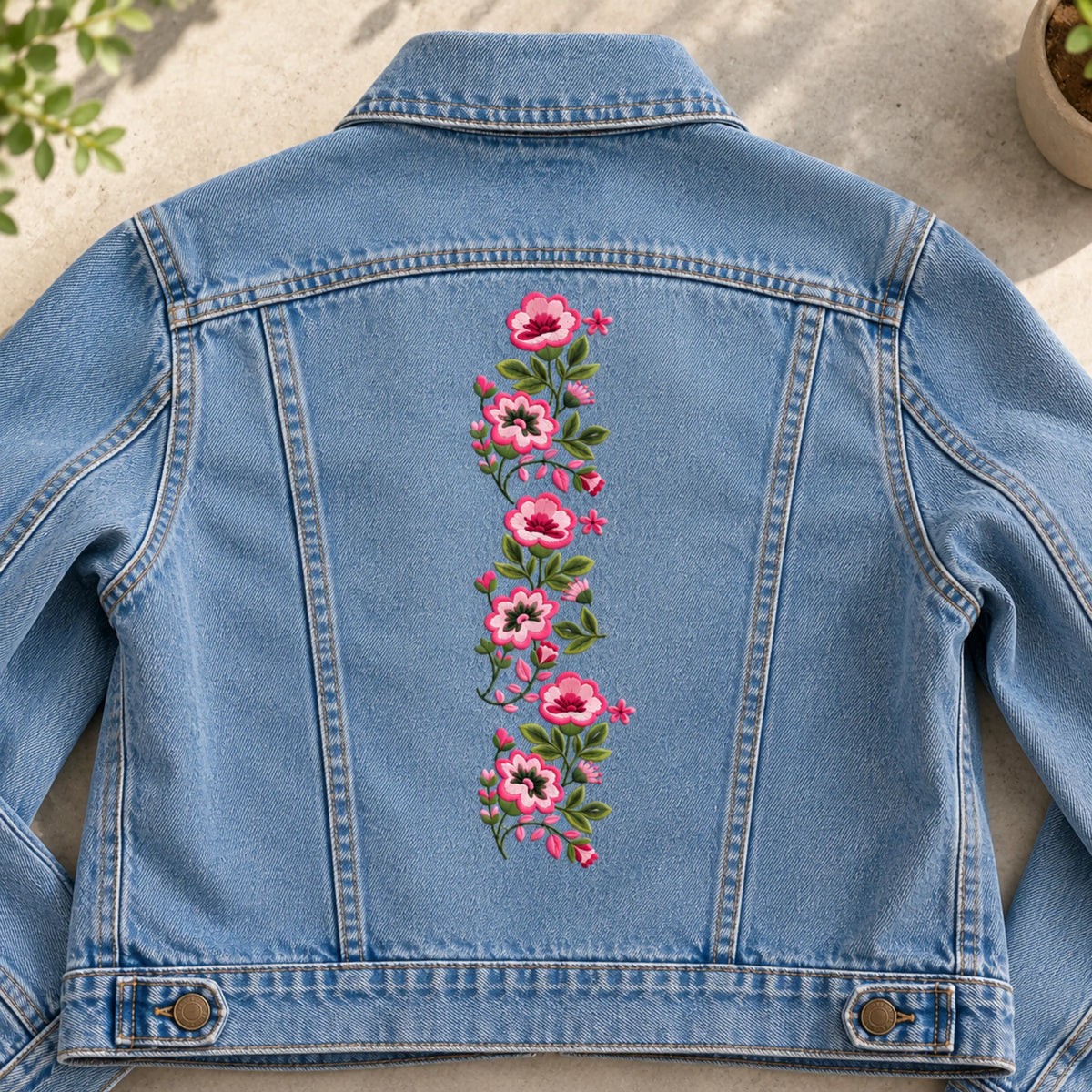 Gulabi Gulzar embroidery-look iron-on patch | Thread Theory
