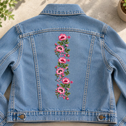 Gulabi Gulzar embroidery-look iron-on patch | Thread Theory